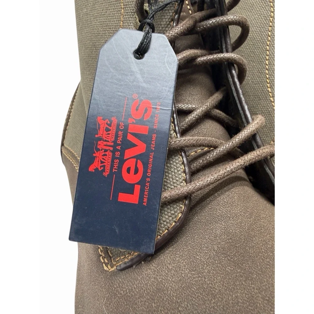 LEVI'S Lakeport DARK BROWN COLOR‎ MEN BOOTS SIZE 13M